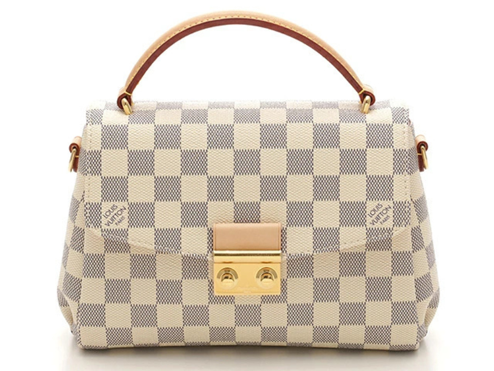 LOUIS VUITTON Bag Croisette Damier Azur White